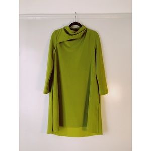 NWT bright green COS cowl neck dress